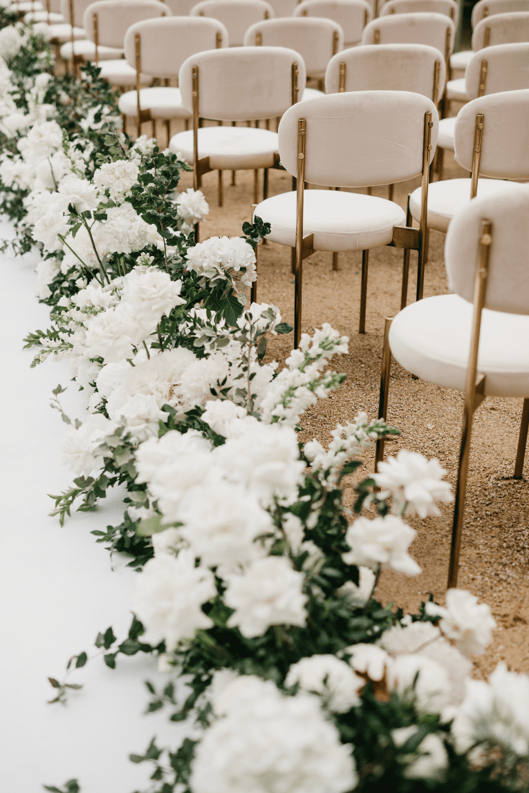 White Roses for wedding isle