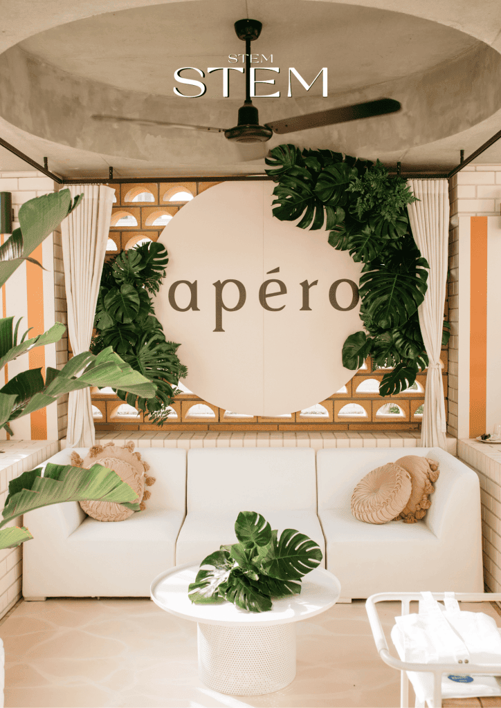Brand activation event florals at The Calile Hotel styled by Stem Design, event florist Brisbane.