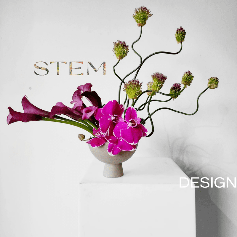 Bespoke floral arrangement designed by Stem Design using premium seasonal flowers.