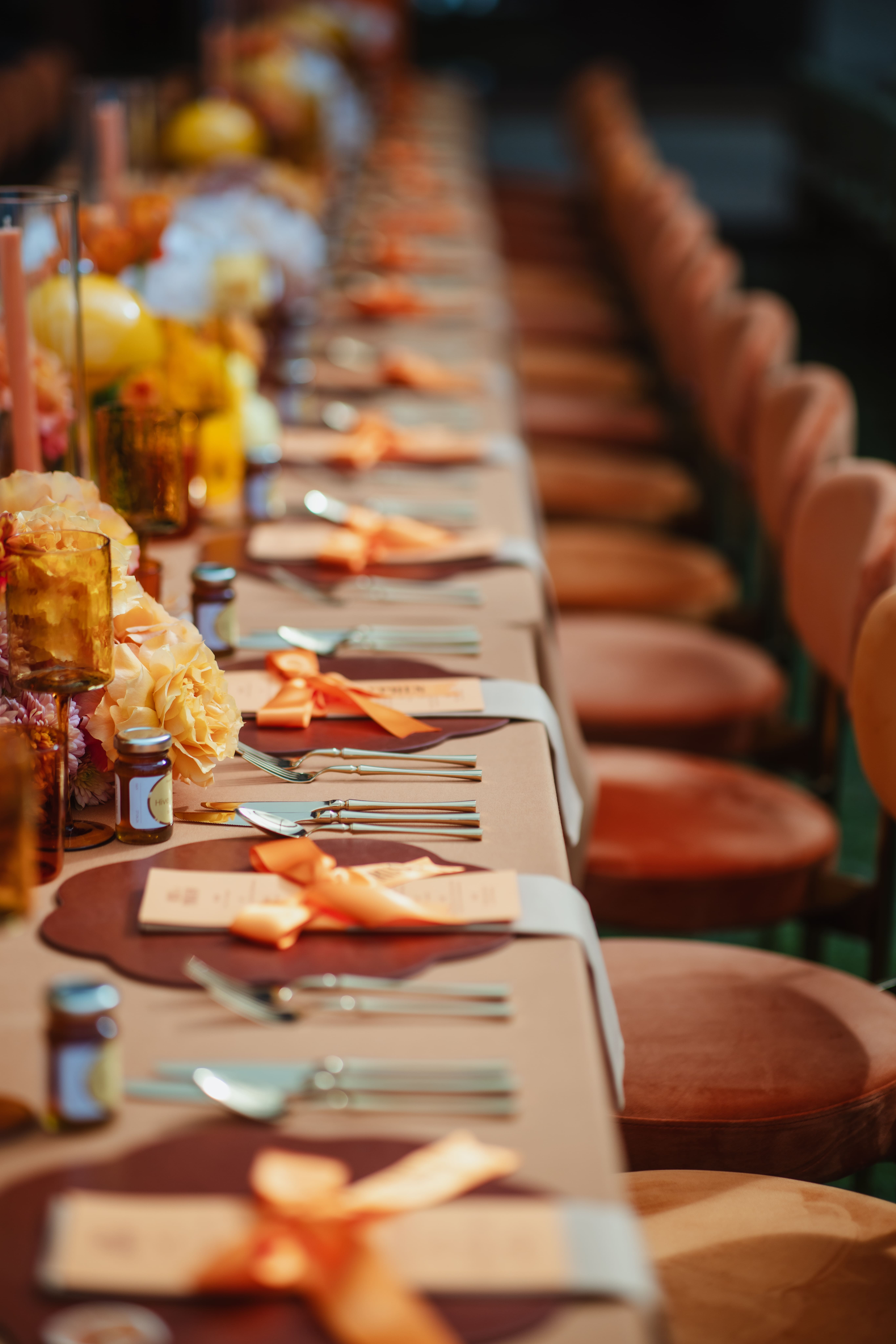 Wedding styling detail from the Dempsey celebration with flowers by Stem Design.