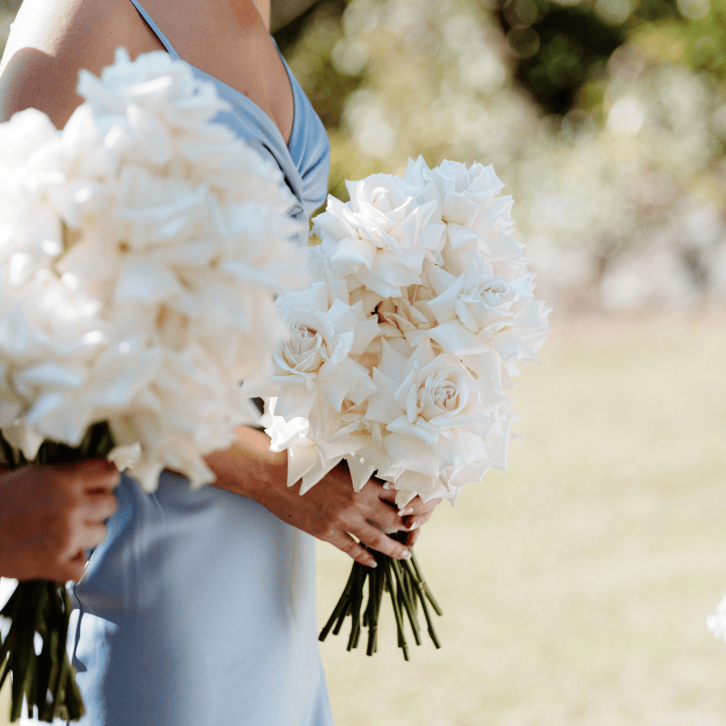 White bridal bouquet for a Brisbane wedding